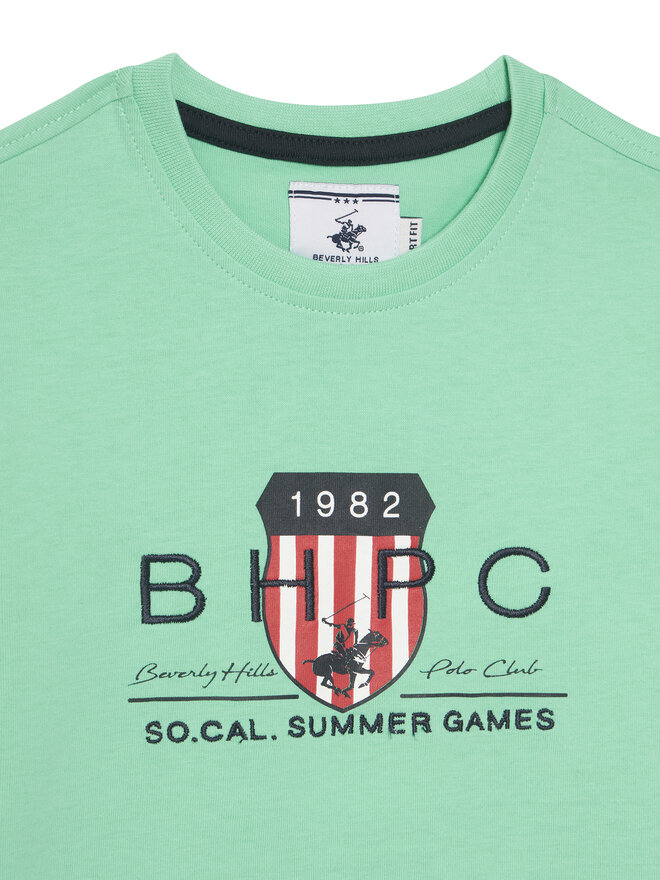 Beverly Hills Polo Club Beverly Hills Polo Club Футболка P-SS26B-TS414011 Зелений Regular Fit