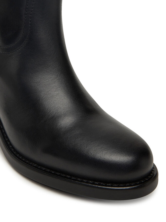 Tommy Hilfiger Botines Tommy Hilfiger Riding Lthr Mid Boot Block Heel FW0FW08776 Negro