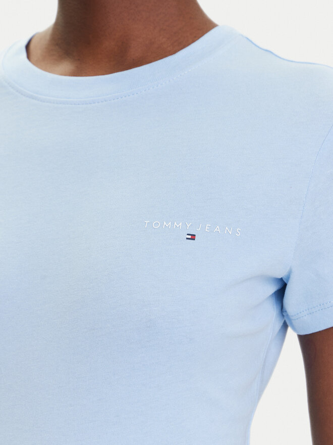 Tommy Jeans Tommy Jeans Camiseta Linear DW0DW21164 Celeste Slim Fit