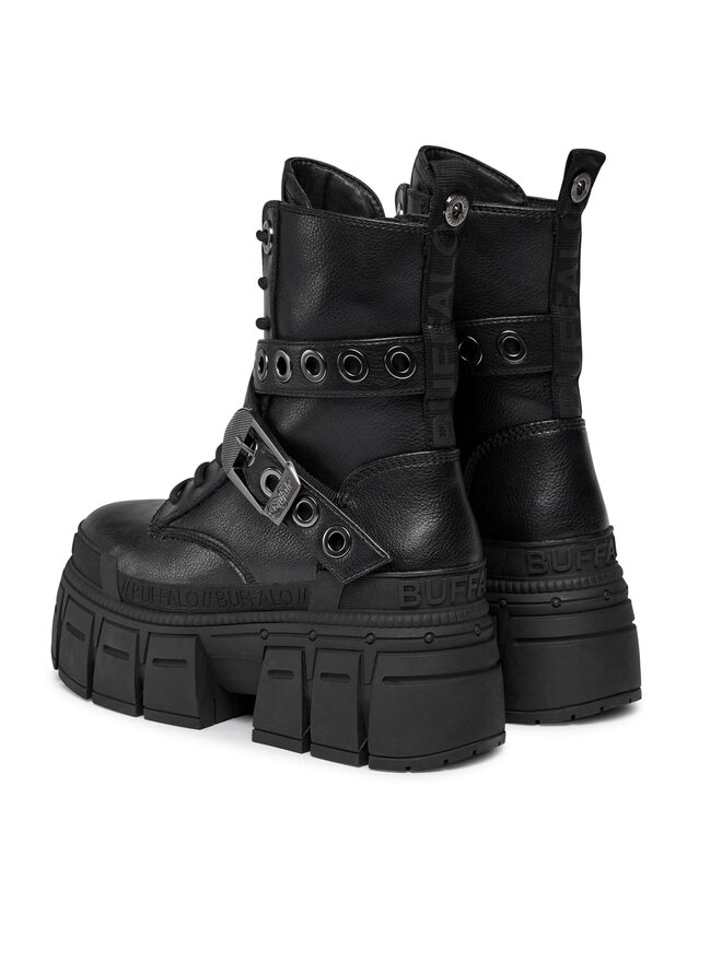 Buffalo Черевики Buffalo Gospher Lace Up Mid 1622351 Чорний