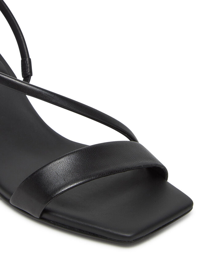 Calvin Klein Sandály Calvin Klein Heel Sandal 50 Squared Lth HW0HW02534 Černá