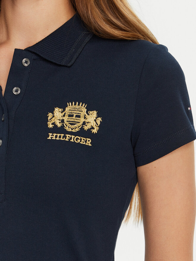 Tommy Hilfiger Tommy Hilfiger Polo marškinėliai Varsity WW0WW43931 Tamsiai mėlyna Slim Fit