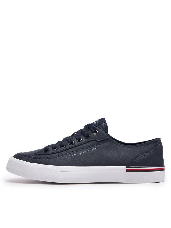 Tommy Hilfiger Tenisky Tommy Hilfiger Corporate Vulc Leather FM0FM04953 Tmavomodrá