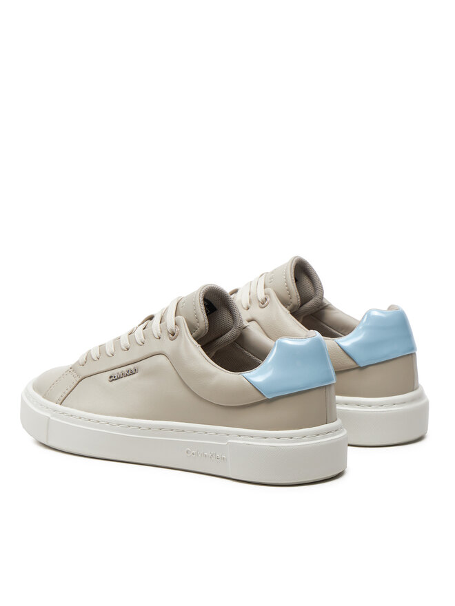 Calvin Klein Snīkeri Calvin Klein Cupsole Lace Up W/Ml Lth HW0HW02119 Bēšs