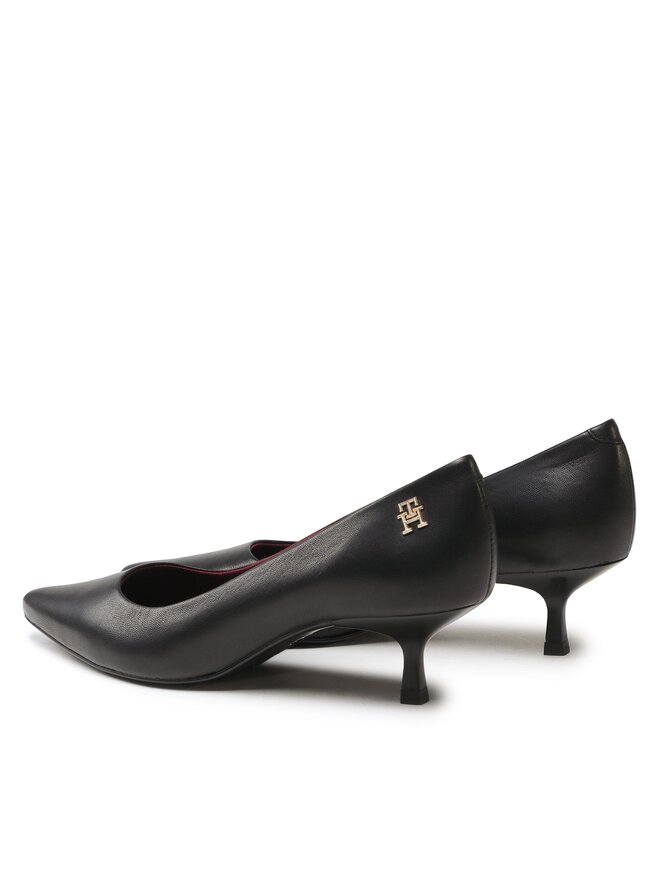 Tommy Hilfiger Halbschuhe Tommy Hilfiger Pointy Kitten Heel Pump FW0FW07524 Schwarz