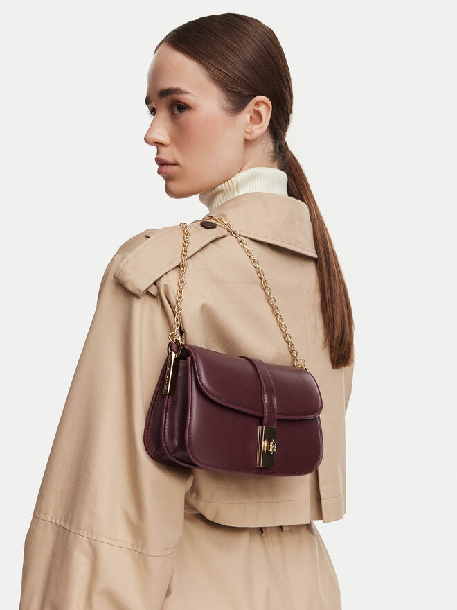 Tommy Hilfiger Handtasche Tommy Hilfiger Th Heritage Chain Crossover AW0AW19319 Dunkelrot