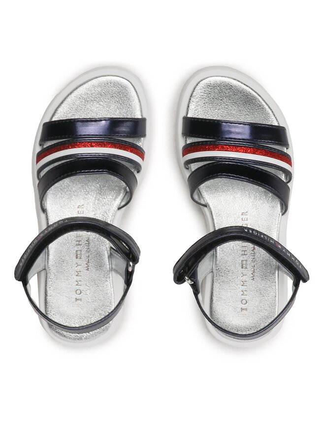 Tommy Hilfiger Σανδάλια Tommy Hilfiger Stripes Velcro T4A2-32771-1372 M Σκούρο μπλε