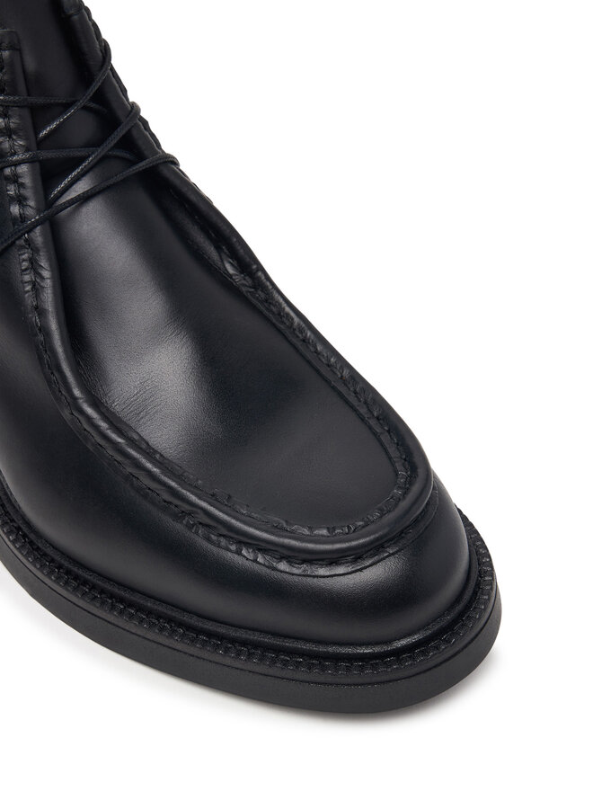 Tommy Hilfiger Schnürschuhe Tommy Hilfiger Corporate Casual Lth Moc Chukka FM0FM05987 Schwarz