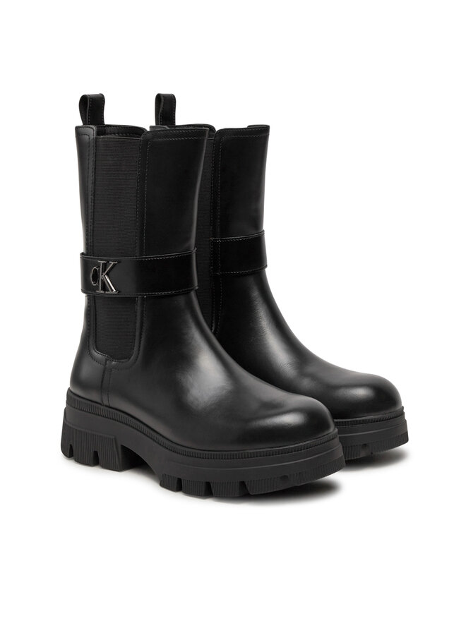 Calvin Klein Stivaletti Calvin Klein Chunky Combat Chelsea Mg YW0YW01495 Nero