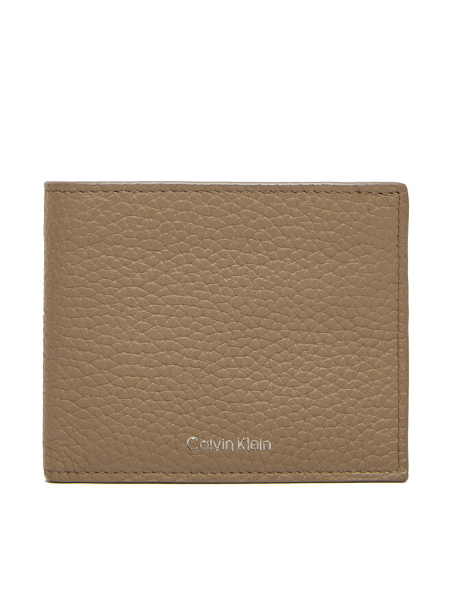 Calvin Klein Pánska peňaženka Calvin Klein Ck Leather Billfold W Zip Coin LV04D1028G Béžová