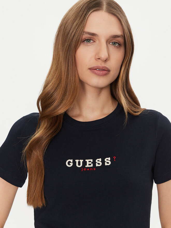Guess Jeans Guess Jeans Majica W5RI54 J1314 Mornarsko modra Regular Fit