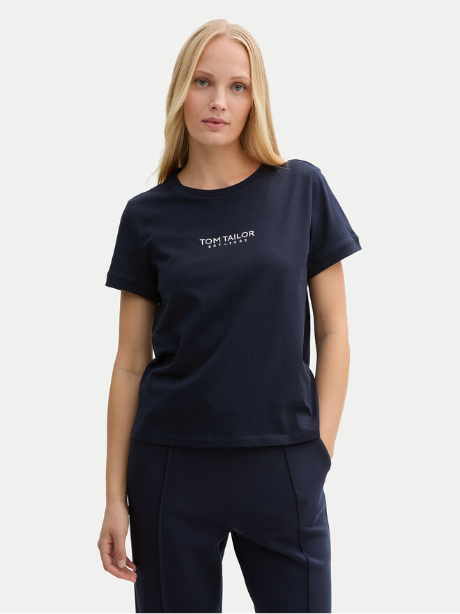 Tom Tailor Tom Tailor Marškinėliai 1045543 Tamsiai mėlyna Regular Fit