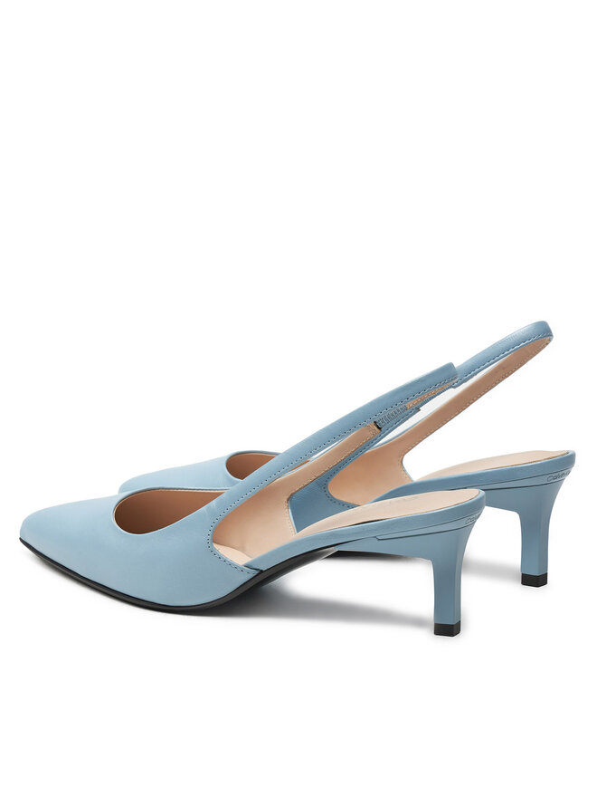 Calvin Klein Sandále Calvin Klein Heel Slingback Pump 50 Pearl Lth HW0HW02069 Modrá