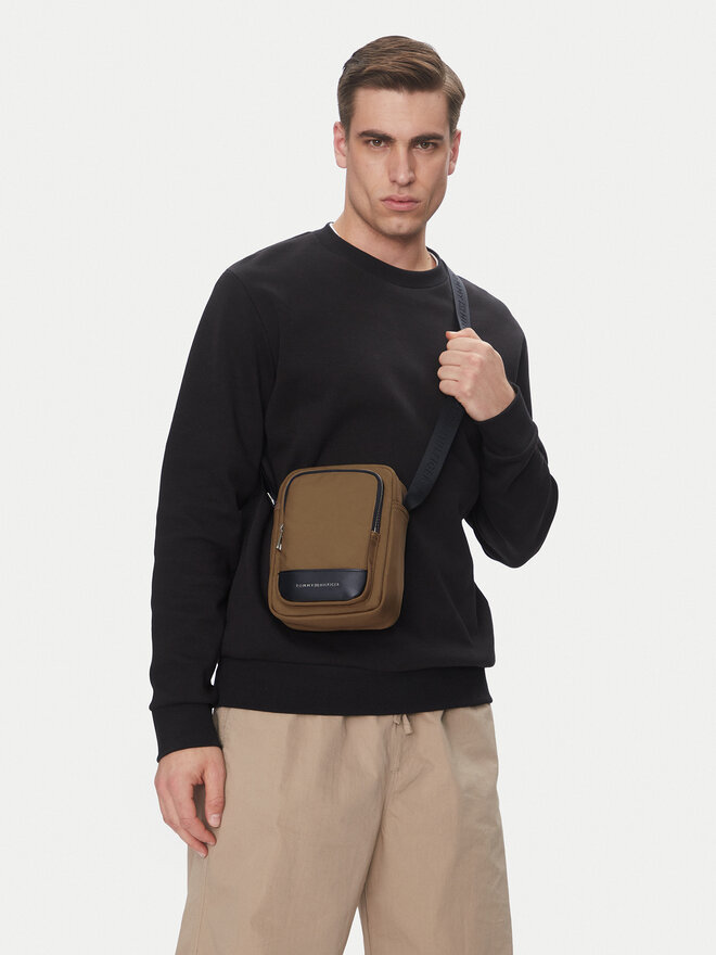 Tommy Hilfiger Плоска сумка Tommy Hilfiger Th Business Mini Reporter AM0AM13190 Коричневий