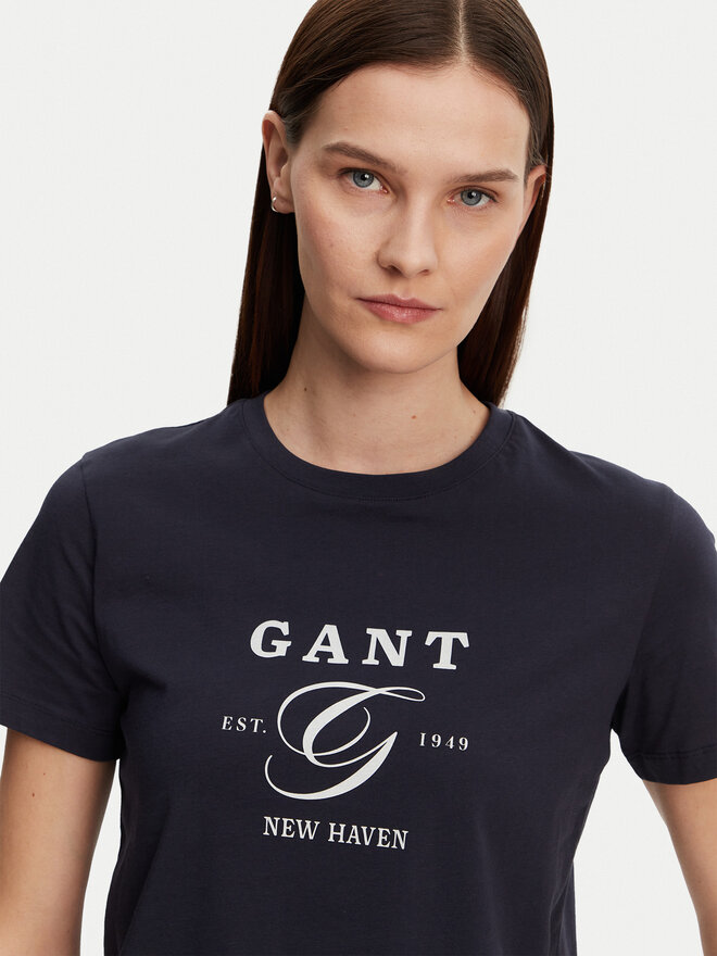 Gant Gant Marškinėliai 4200563 Tamsiai mėlyna Regular Fit