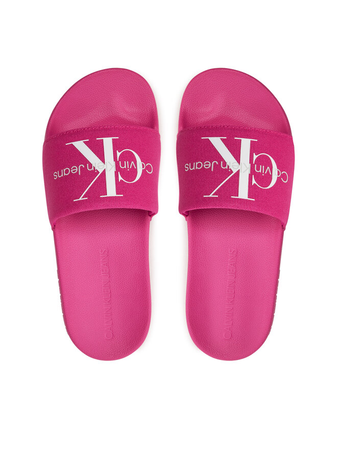 Calvin Klein Jeans Nazouváky Calvin Klein Jeans Slide Monogram Co YW0YW00103 Růžová