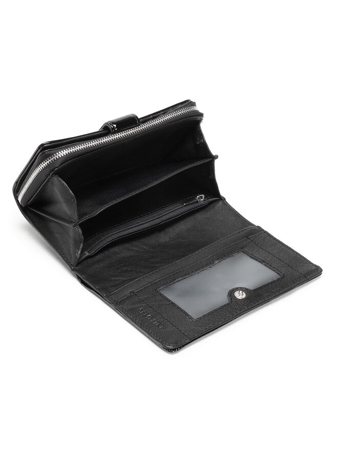 Semi Line Голям дамски портфейл Semi Line P8229-0 Черен