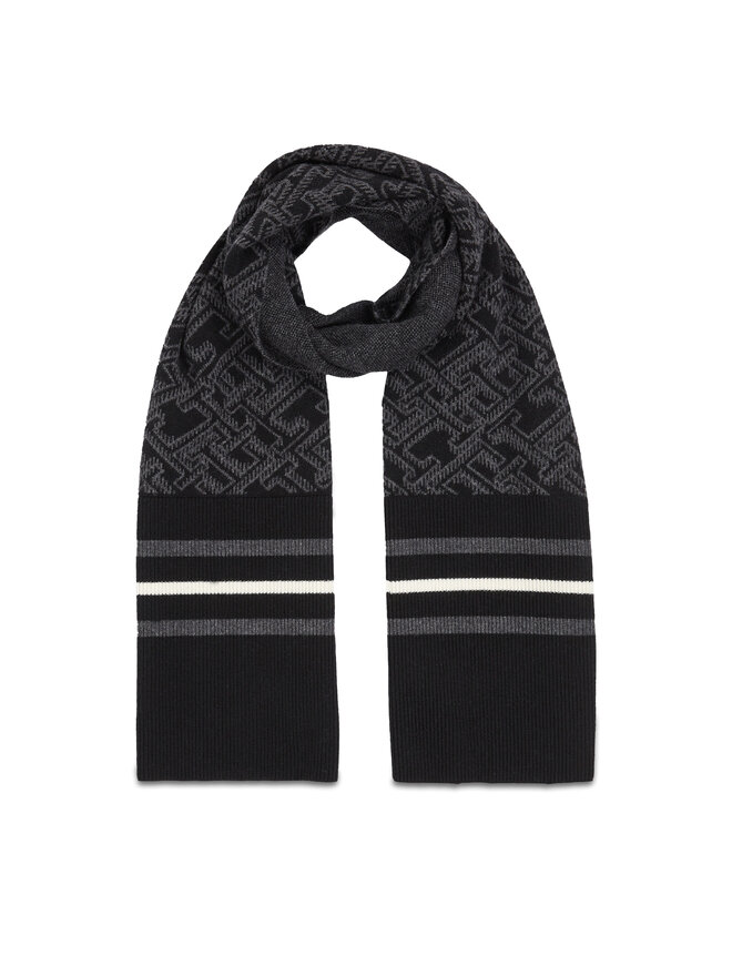 Tommy Hilfiger Κασκόλ Tommy Hilfiger Monogram Aop Scarf AM0AM12110 Μαύρο
