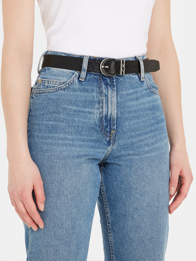 Calvin Klein Dámsky opasok Calvin Klein Ck Must Ck Loop Belt K60K611297 Čierna