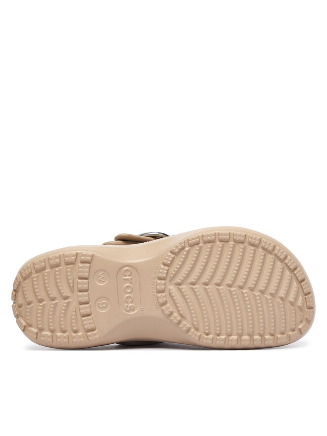 Crocs Pantoletten Crocs Classic Platform Buckle Clog 213230 Beige