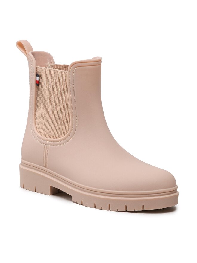 Bottes de pluie Tommy Hilfiger Matt Ankle Rainboot Wth Elastic FW0FW06897 Rose fr.eschuhe.ch