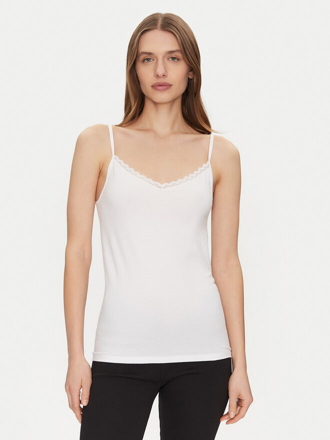 Triumph Triumph Felső Feel Of Cotton 10224994 Fehér Slim Fit