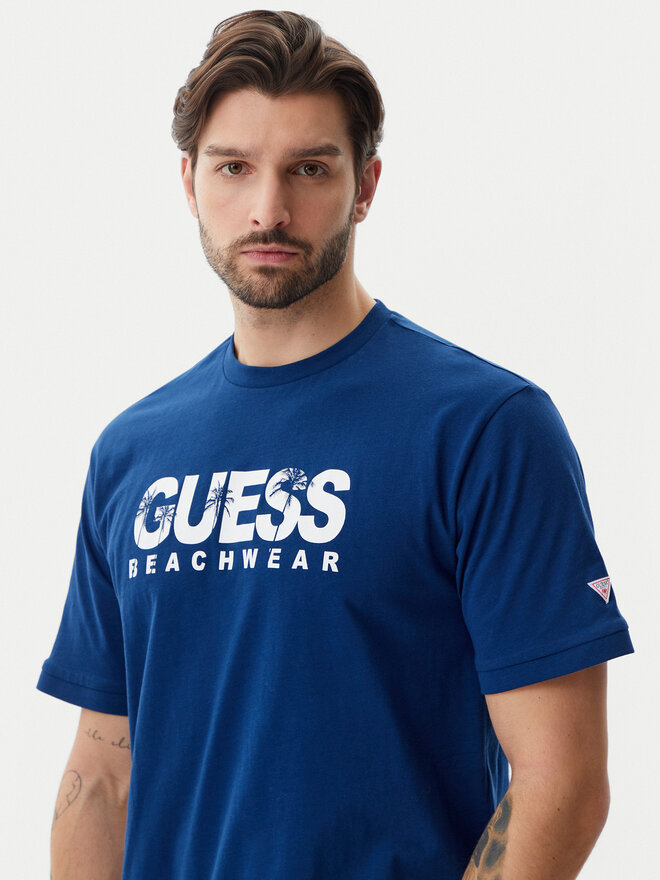 Guess Guess Marškinėliai F5GI11 I3Z14 Mėlyna Oversize
