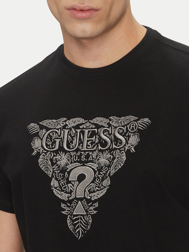 Guess Guess T-Shirt M5GI16 K8FQ4 Μαύρο Regular Fit