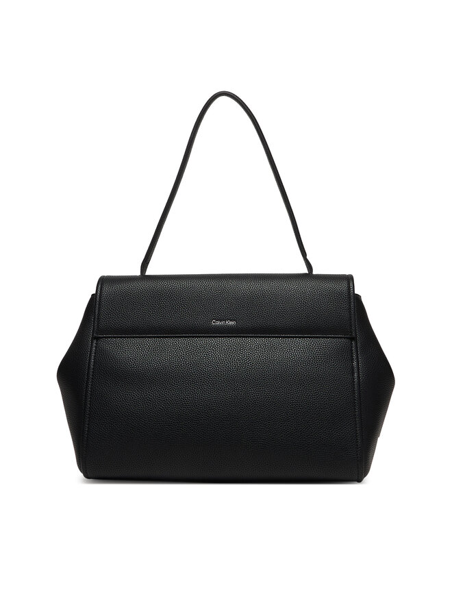 Calvin Klein Handtasche Calvin Klein Emblem Hw Pebble Satchel LV04F3494G Schwarz