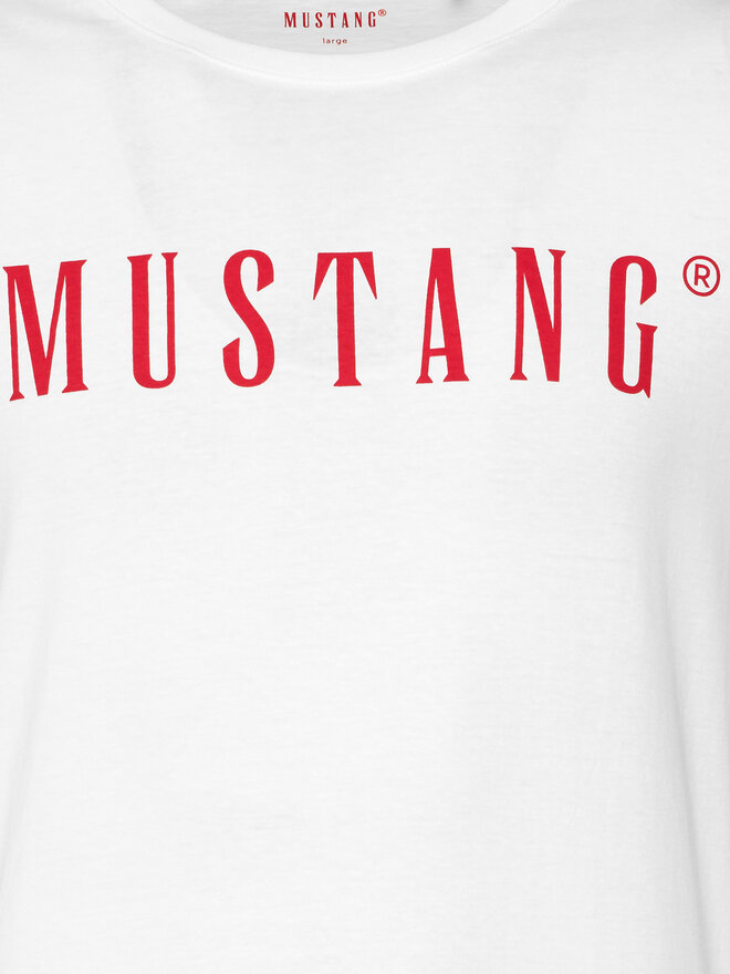 Mustang Mustang Marškinėliai Austin 1014695 Balta Regular Fit