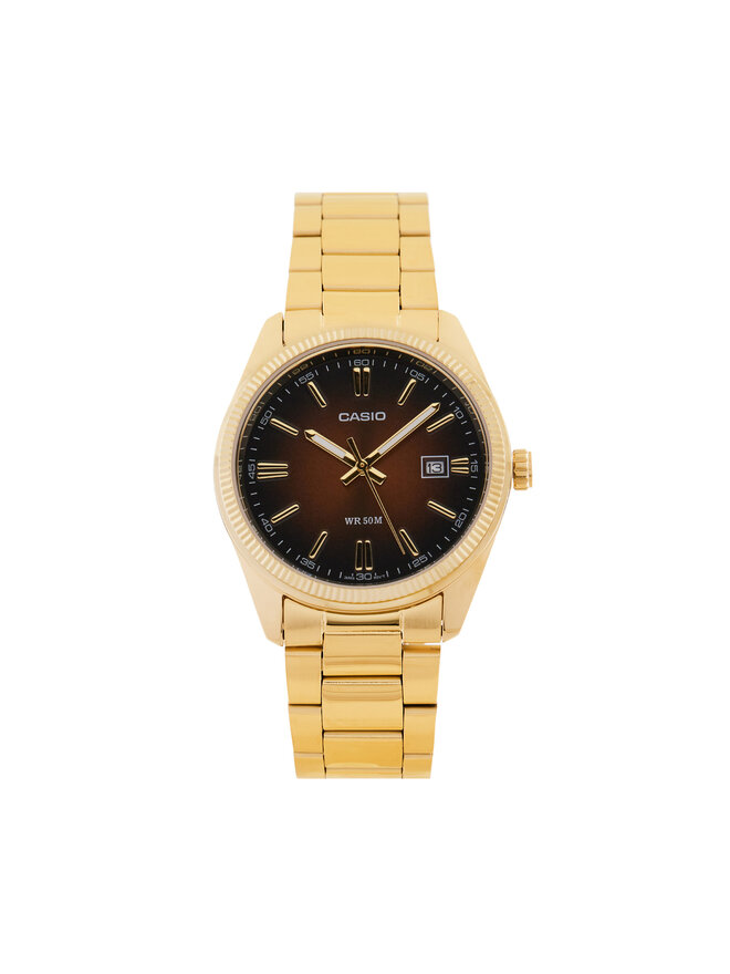 Casio Ρολόι Casio MTP-1302PGC-5AVEF Καφέ