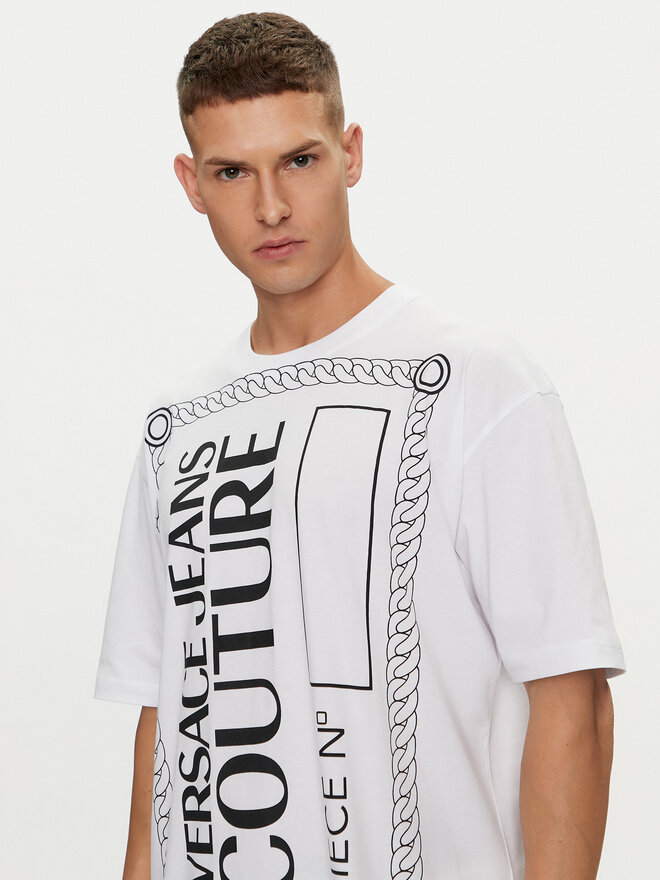 Versace Jeans Couture Versace Jeans Couture Camiseta 76GAHE04 Blanco Regular Fit