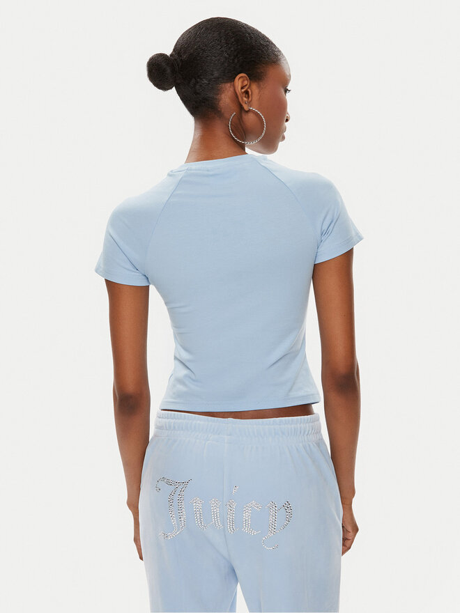 Juicy Couture Juicy Couture Marškinėliai JCMCT223257 Žydra Slim Fit