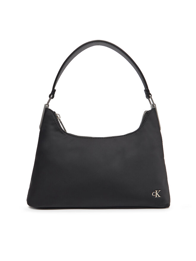 Calvin Klein Jeans Handtasche Calvin Klein Jeans Satin Nylon Small Shoulder Bag LV04K3219G Schwarz