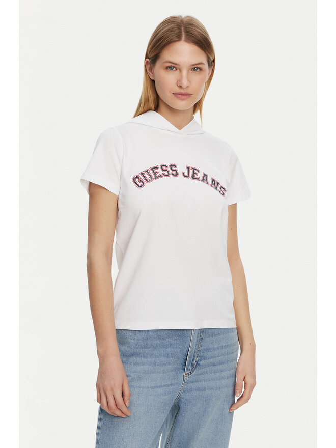 Guess Jeans Guess Jeans Camiseta W5GP28 J1314 Blanco Regular Fit