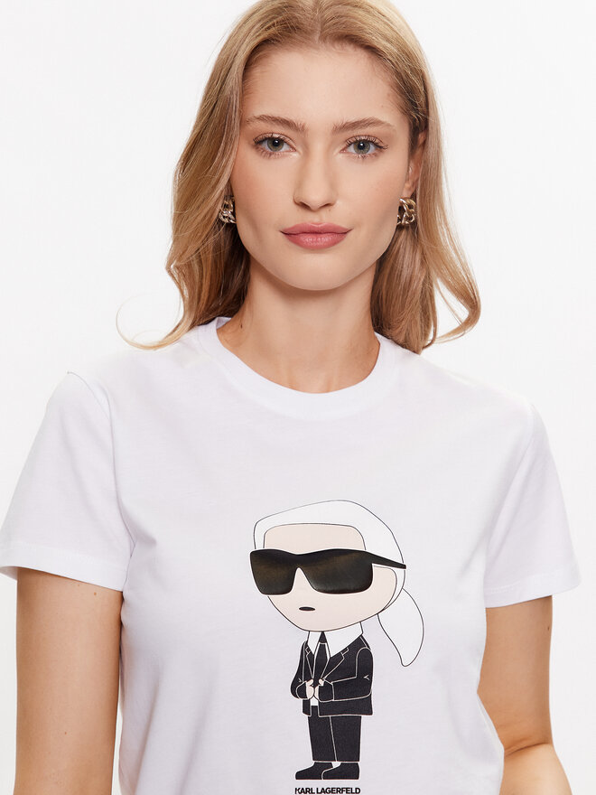 KARL LAGERFELD KARL LAGERFELD Camiseta Ikonik 2.0 Karl 230W1700 Blanco Regular Fit