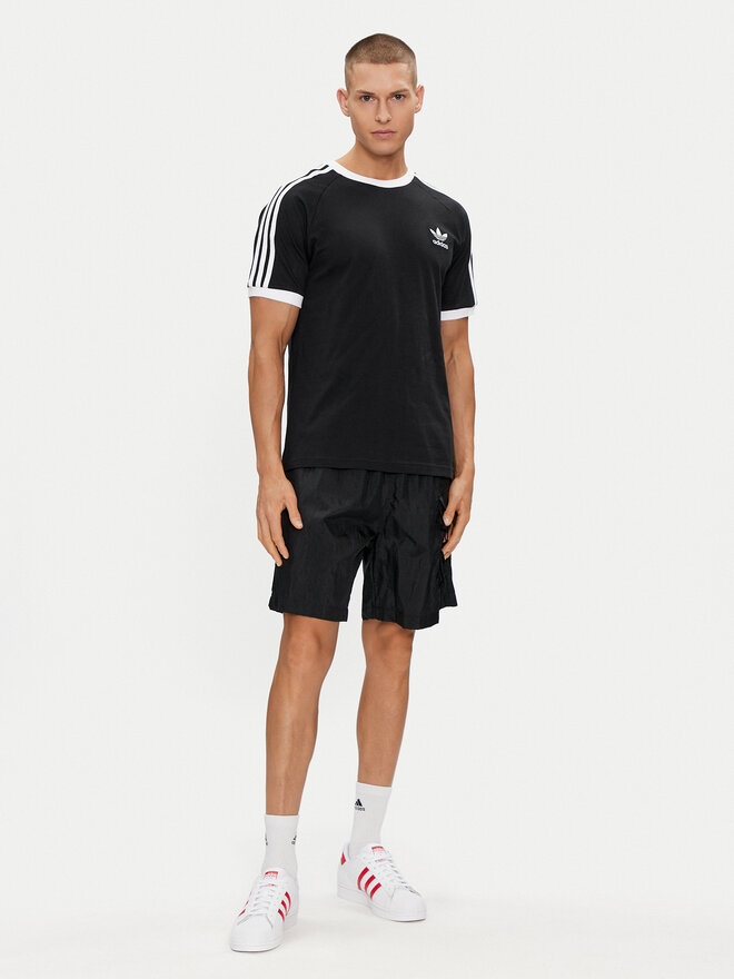 adidas adidas Marškinėliai Adicolor Classics 3-Stripes T-Shirt IA4845 Juoda Slim Fit