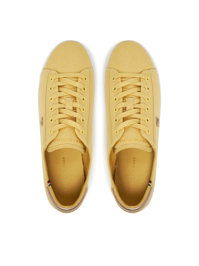 Tommy Hilfiger Tenisówki Tommy Hilfiger Vulc Canvas Lace Up Sneaker FW0FW08647 Żółty