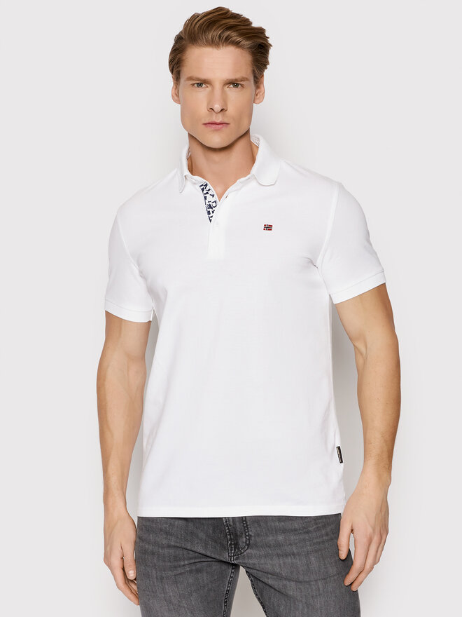 Napapijri Napapijri Poloshirt Eolanos 3 NP0A4GB3 Weiß Regular Fit