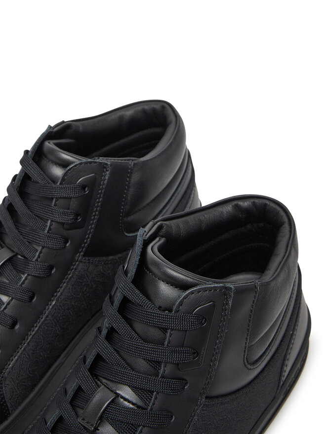 Calvin Klein Sneakers Calvin Klein High Top Lace Up Eyelet Jaq Mono HM0HM01816 Schwarz