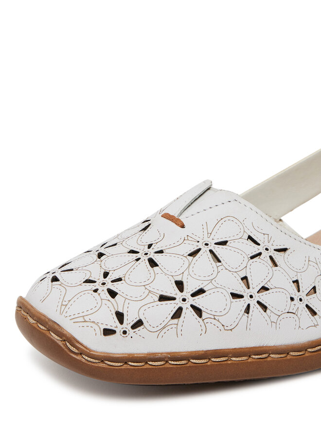 Rieker Pantofi Rieker 41356-80 Alb