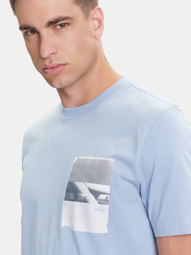 BOSS BOSS Camiseta Te_Container 50546920 Celeste Regular Fit