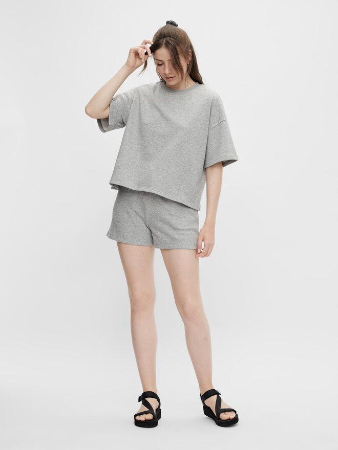 Pieces Pieces Marškinėliai Chilli Summer 17118870 Pilka Loose Fit