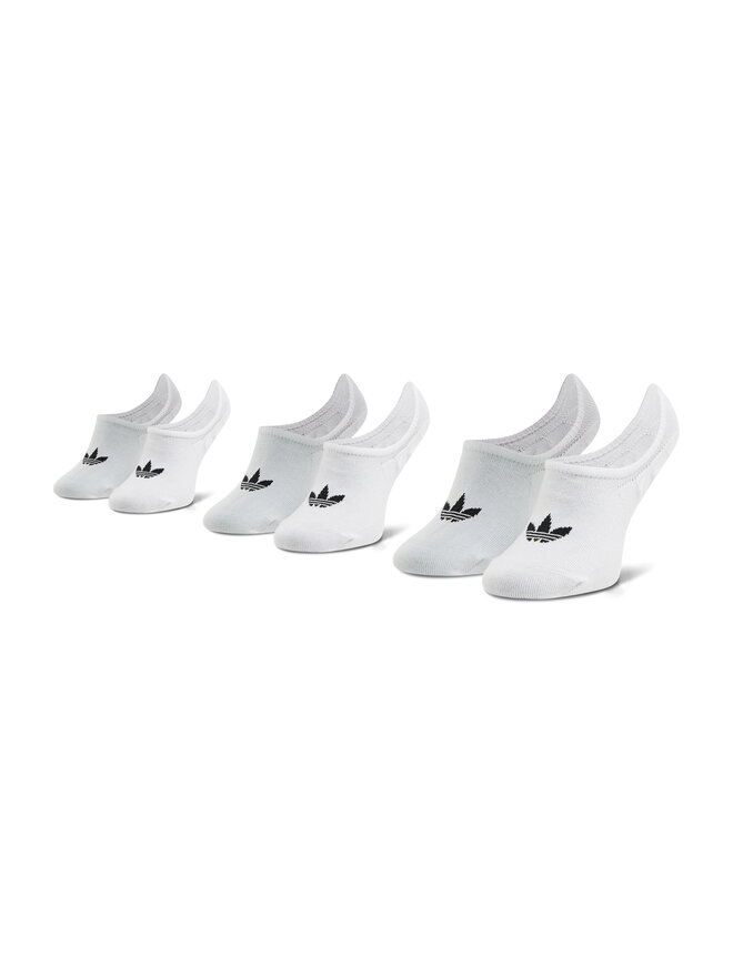 adidas Set di 3 paia di pedulini unisex adidas No-Show Socks 3P FM0676 Bianco