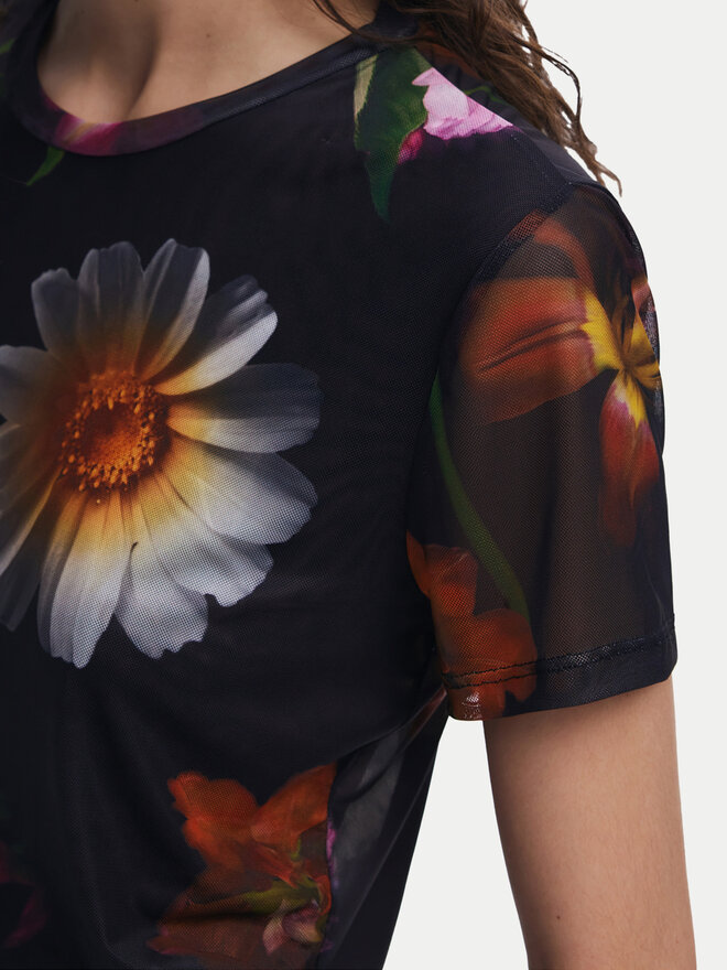 Desigual Desigual Marškinėliai Des Moines 25SWTK88 Juoda Regular Fit