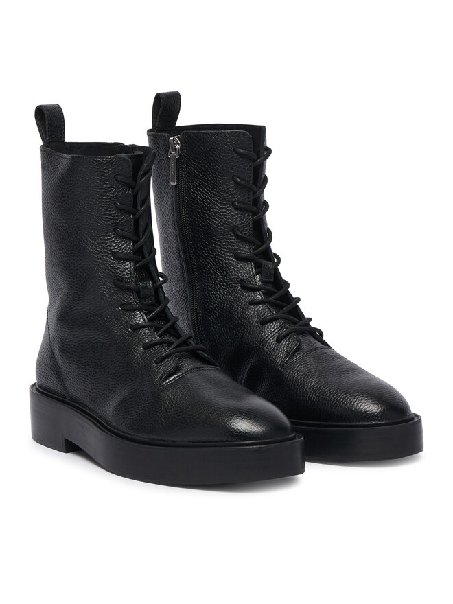 Calvin Klein Schnürschuhe Calvin Klein Conc Welt Lace Up Boot Lth HW0HW03209 Schwarz