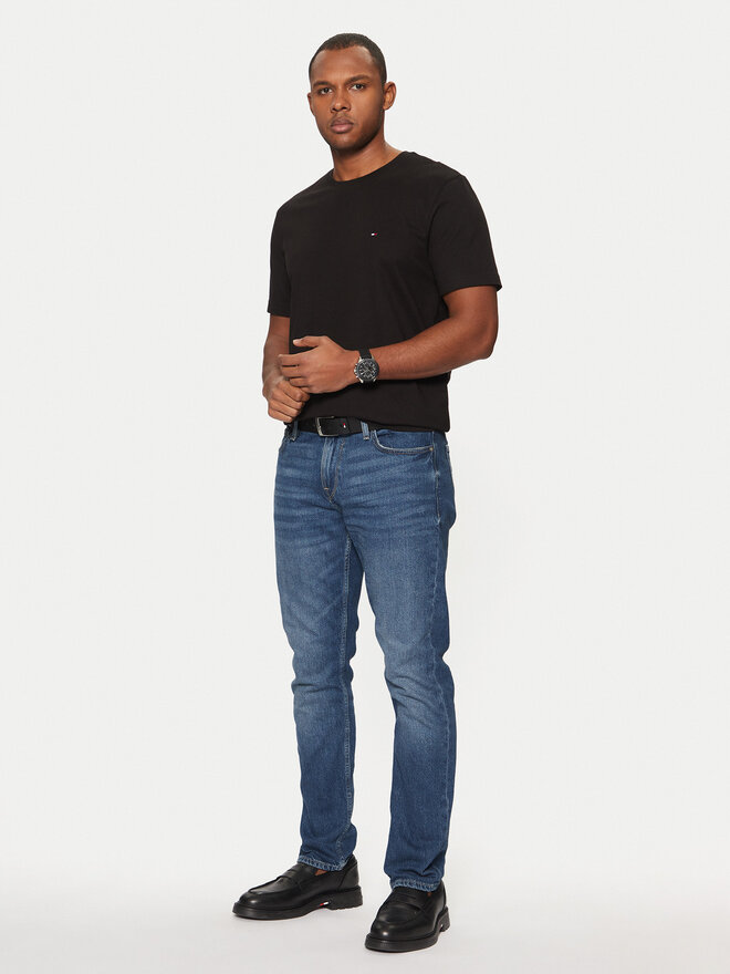 Tommy Hilfiger Tommy Hilfiger Marškinėliai Essential MW0MW37267 Juoda Regular Fit