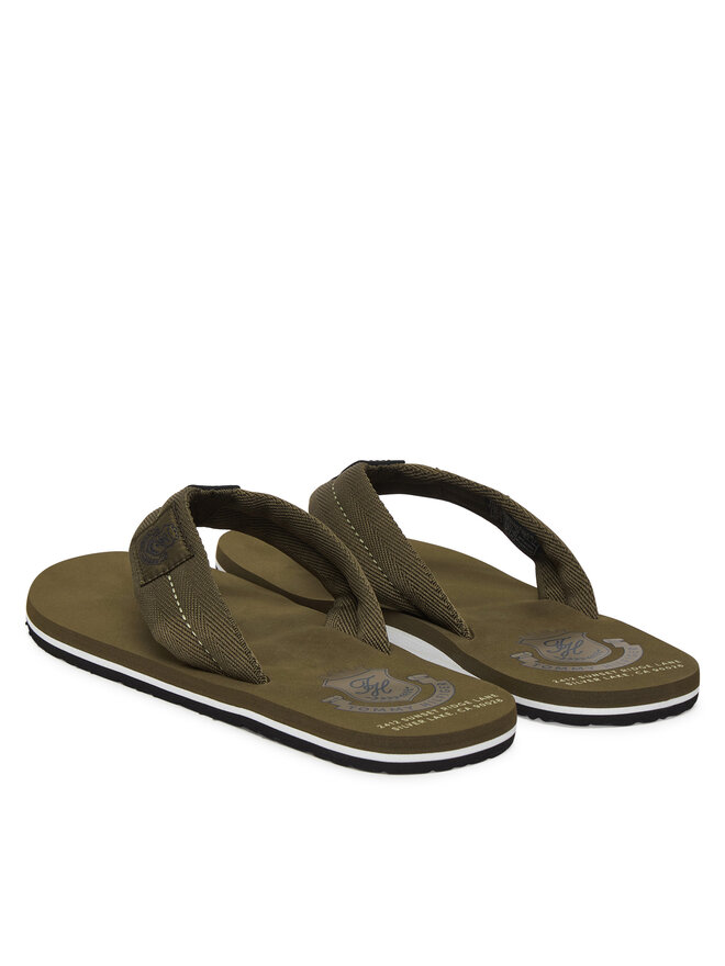 Tommy Hilfiger Zehentrenner Tommy Hilfiger Patch Hilfiger Beach Sandal FM0FM05804 Grün