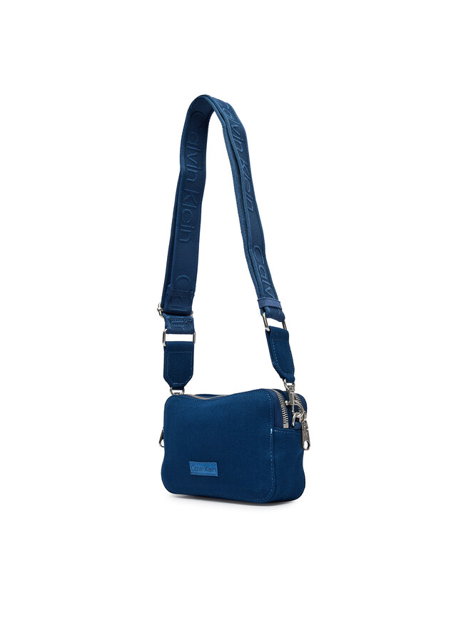Calvin Klein Handtasche Calvin Klein Webbing Strap Canvas Camera Bag LV04F3385G Blau
