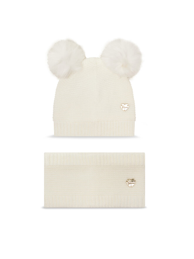 Guess Set căciulă și fular tip guler Guess A4BZ01 Z2QP0 Écru